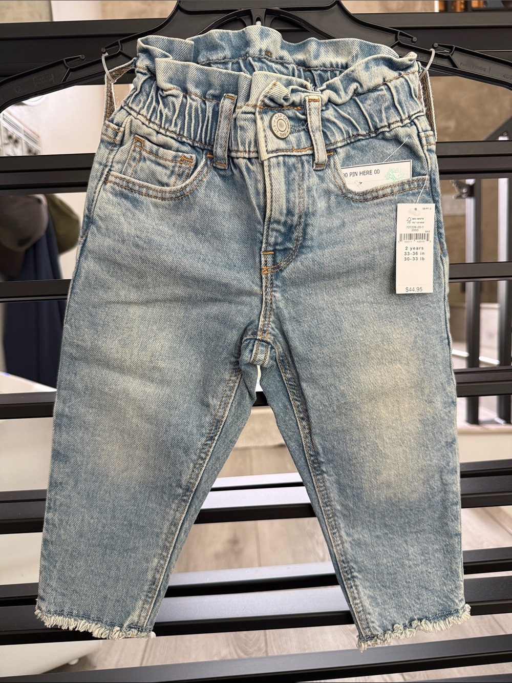 GAP Light Blue Paperbag Waist Just Like Mom Toddler Jeans
